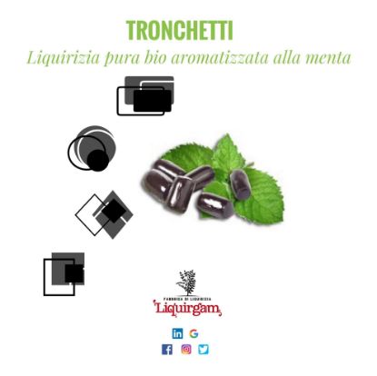 Tronchetti di liquirizia biologica aromatizzata alla menta - provali tutti 