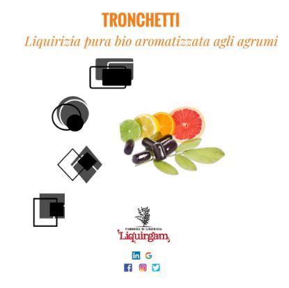 Tronchetti di liquirizia biologica aromatizzata agli agrumi - provali tutti