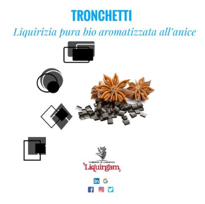 Tronchetti di liquirizia biologica aromatizzata all'anice - provali tutti 