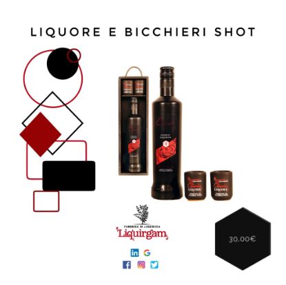 Liquore e bicchieri shot eliquir - idee regalo